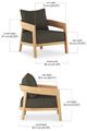 Bramble Raleigh Natural/Sand Cream Fabric/Teak Outdoor Chair-2