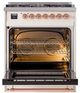 Ilve® Nostalgie II Noblesse 30'' Antique White Pro Style Dual Fuel Range with Copper Trim-1