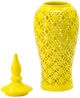A & B Home Yellow Ceramic Vase-1