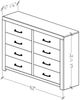 Perdue Woodworks 67,000 Essential Brown 8-Drawer Chest-2