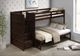 Elements International Sami Espresso Twin Over Full Bunk and Loft Bed-1