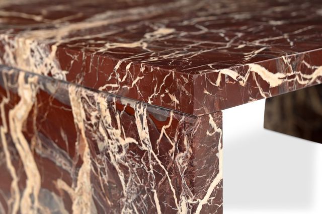 Moe's Home Collection Rosa Rosso Levanto Marble Coffee Table-3