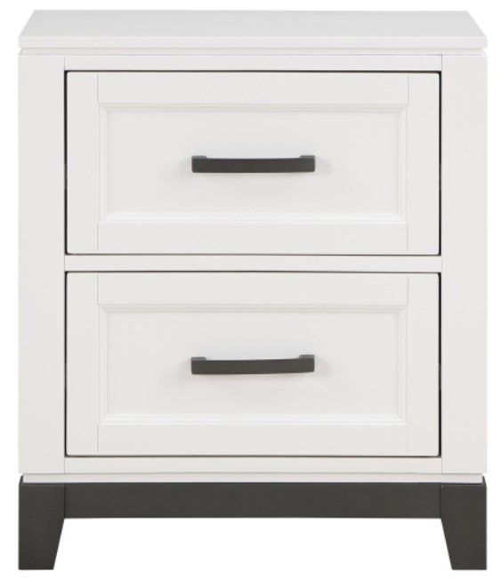 Mazin Furniture Garretson White Nightstand-1