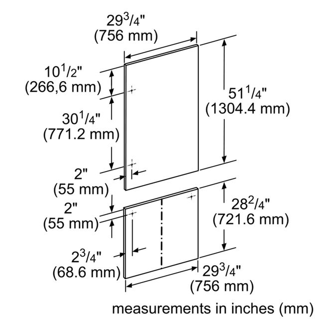 Thermador® 29.75" Stainless Steel Column Refrigerator Door Panel Kit-1