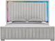 Global Furniture USA Elias Gray Queen Upholstered Panel Bed with Immersive Sound-3