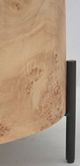 Riverside Furniture Kara Natural Mappa Burl Round Side Table with Tubular Metal Base-3