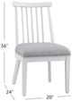 Bassett Mirror Nadine 2-Piece Bright White Oak Dining Side Chair-5