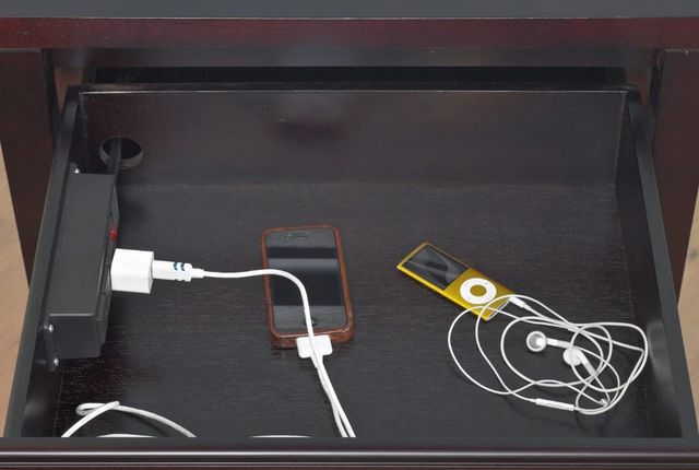 Modus Furniture Nevis Espresso Nightstand with Charging Station-4
