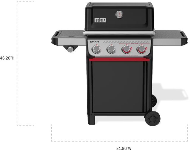 Weber® Spirit® E-435 4-Burner Black Liquid Propane Freestanding Grill-1