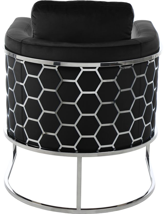 Meridian Furniture Casa Black/Chrome Velvet Chair-2