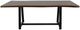 International Furniture Direct Walnut Reddish Brown Dining Table with Black Base-3