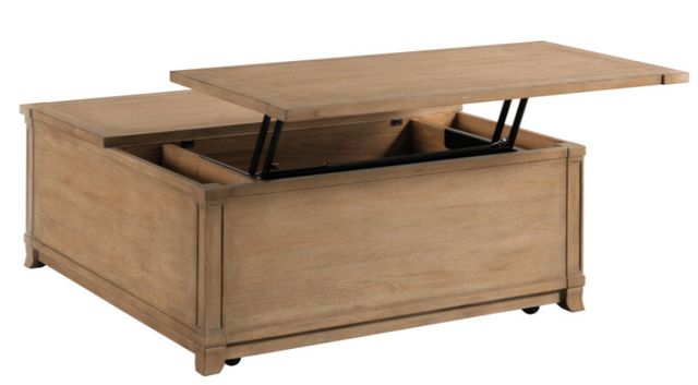 Hammary® Chastain Woodfield Brown Square Coffee Table-2