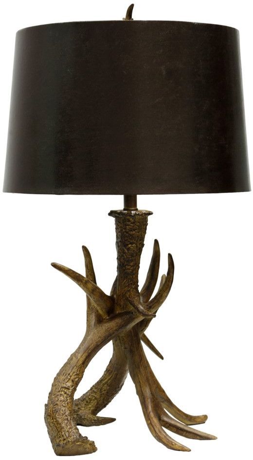 StyleCraft Three Faux Antlers Table Lamp-0