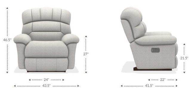 La-Z-Boy® Randell Harvest Leather Power Rocking Recliner with Headrest and Lumbar-3