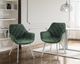 Mazin Furniture Ayami Chrome/Green Dining Arm Chair -4
