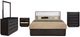 Coaster® Leandro 5-Piece Burnished Black/Cream Eastern King Panel Bedroom Set-0