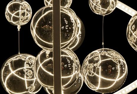 Michael Amini® Planetary Small Gold LED Chandelier-1