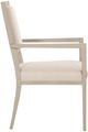 Bernhardt Axiom Beige/Linear Gray Dining Arm Chair-4