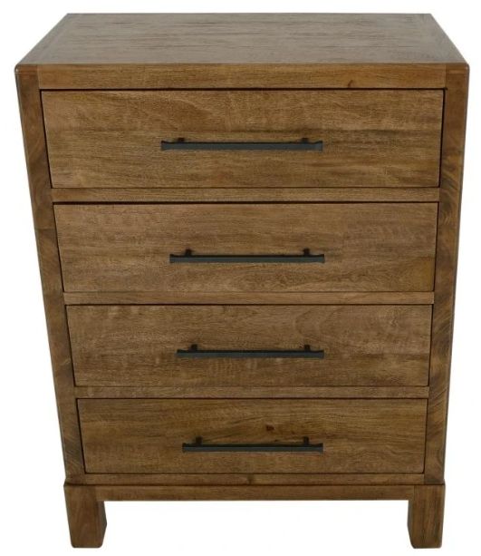 International Furniture Direct Merida Stained Brown Chest-4