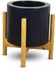 Le Present Century Navy Blue 18" Planter-0