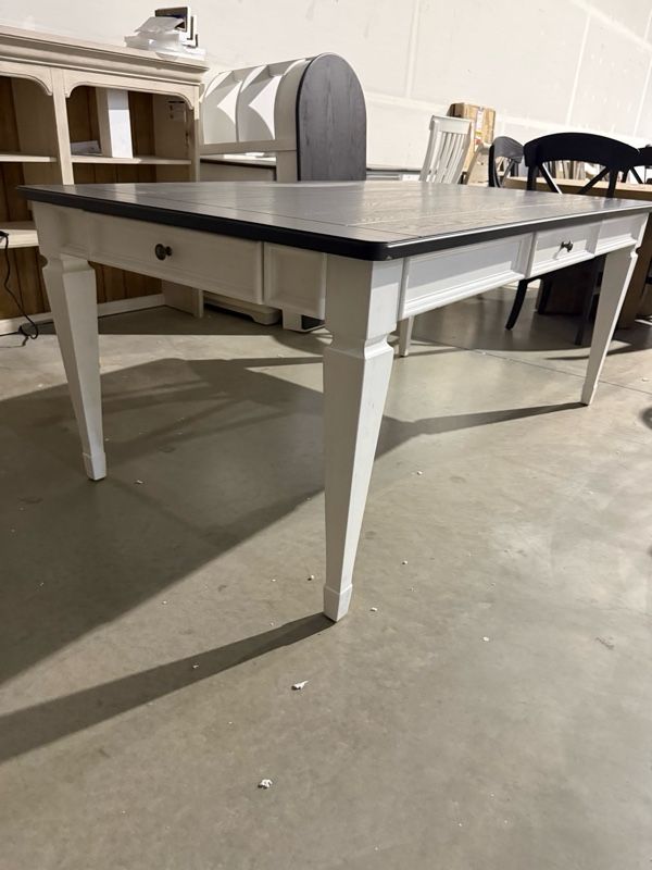 Clearance Liberty Furniture Allyson Park Charcoal Dining Table with Wirebrushed White Base-0