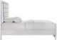 Elements International Moondance White Twin Upholstered Panel Bed-2
