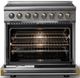 Viking® 5 Series 36" Stainless Steel Pro Style Induction Range with Brushed Brass Trim-1