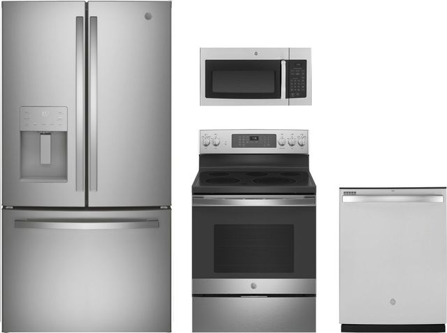 GE® 4 Piece Stainless Steel Kitchen Appliance Package-0