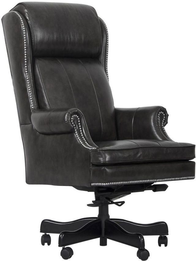Parker House® Pacific Gray Leather Desk Chair-0