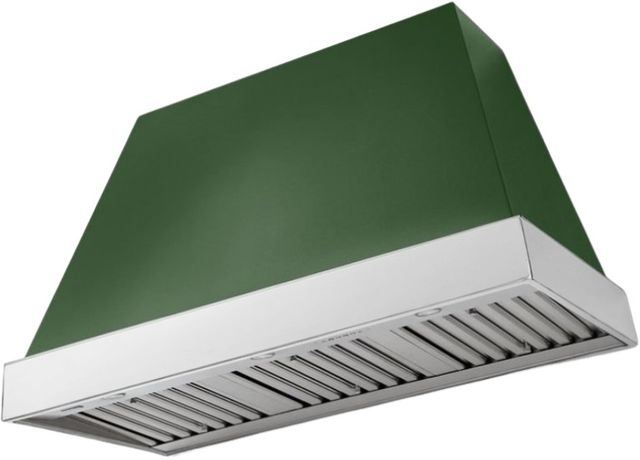 AGA Euclid 48" Cornwall Green Wall Mounted Range Hood  with Polished Chrome Trim-0