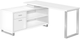 Monarch Specialties Inc. Silver/White L Shaped Computer Desk-0