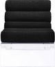 Coaster® Serreta Boucle Black/Clear Upholstered Armless Accent Chair-1