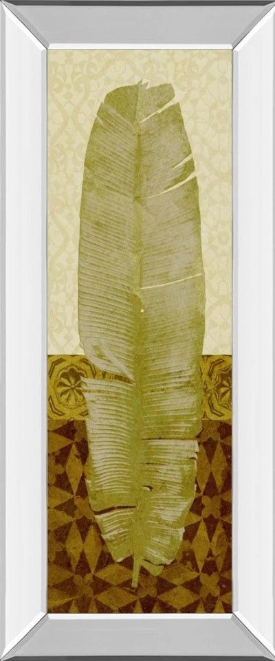 Classy Art Tropical Frond I by Alonzo Saunders Mirror Framed Wall Art-0