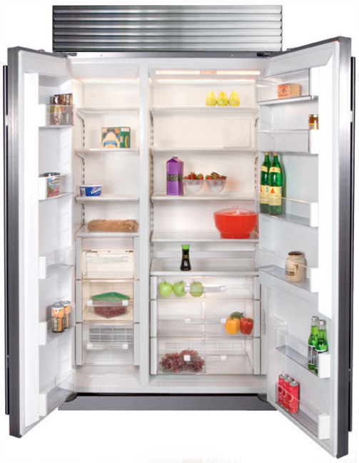 Sub-Zero® 23.7 Cu. Ft. Stainless Steel Built In Side By Side Refrigerator-1