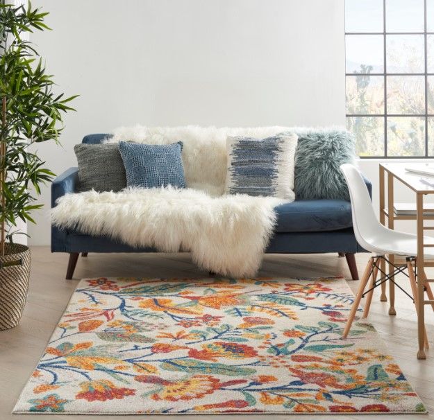 Nourison Home™ Allur Ivory 5'x7' Style 4 Area Rug-1