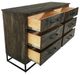International Furniture Direct Dark Teak Stained Dark Dresser-2