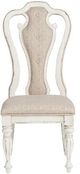 Liberty Furniture Magnolia Manor Antique White/Ivory Splat Back Upholstered Side Chair-1