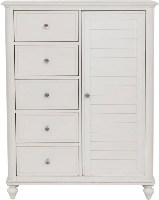 Powell® Naples Antique White Wardrobe-3