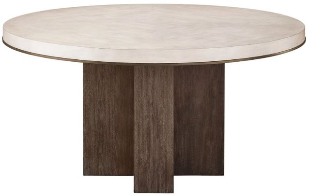 Universal Explore Home™ Erinn V x Universal Topanga Silver Fox Round Dining Table with Otter Base-2