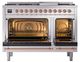 Ilve® Nostalgie II Noblesse 48'' Stainless Steel Pro Style Dual Fuel Range with Copper Trim-1