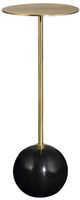 Uttermost® Gimlet Brass Drink Table with Black Base-0