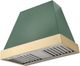 AGA Euclid 36" Mineral Green Wall Mounted Range Hood  with Polished Brass Trim-0