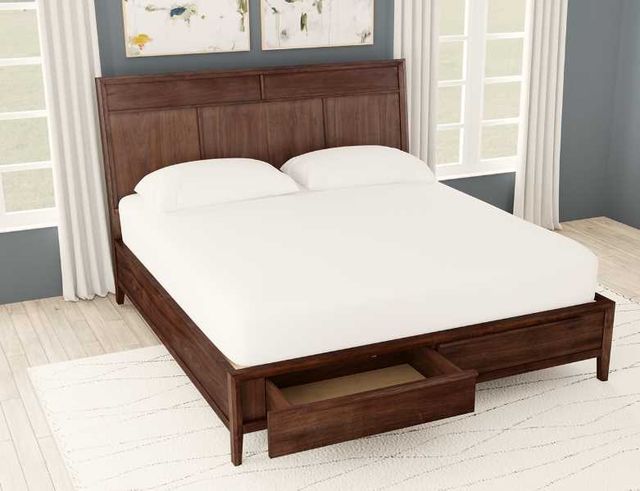 A-America® Ralston Dark Amber Queen Storage Panel Bed-3