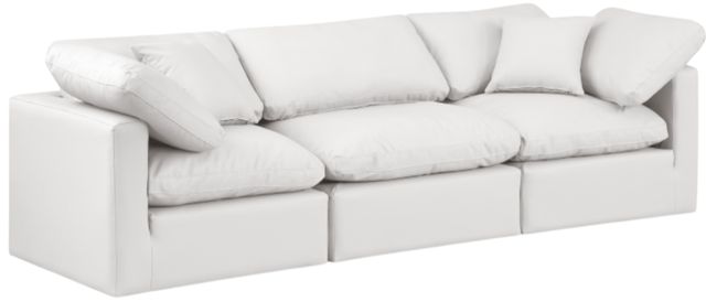Meridian Furniture Indulge 3-Piece Cream 105" Sofa-0