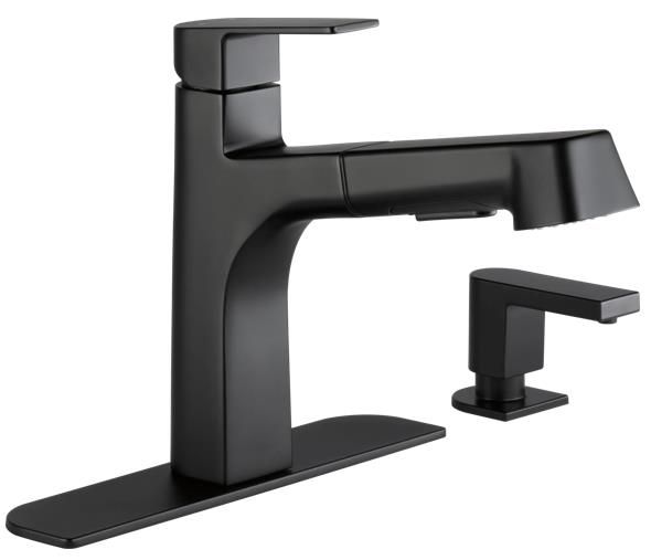Peerless Xander® Matte Black Single Handle Pull-Out Kitchen Faucet-2