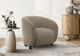 Monarch Specialties Inc. Light Brown 30" Rounded Barrel-Back Accent Chair with Black Legs-1