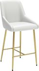 Zuo® Modern Madelaine Gold/White Counter Stool-0