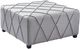 Armen Living Gemini Silver Ottoman-0