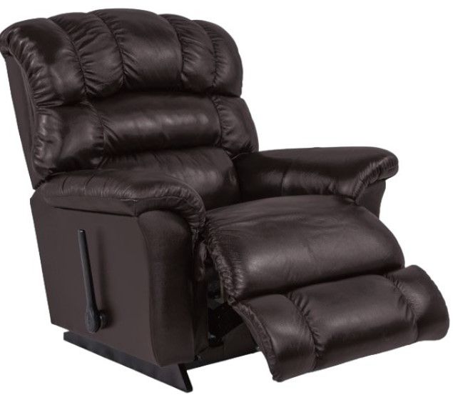 La-Z-Boy® Randell Dark Chocolate Leather Manual Rocking Recliner-2