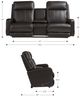 La-Z-Boy® Finley Stone Leather Manual Wall Reclining Loveseat with Console-2